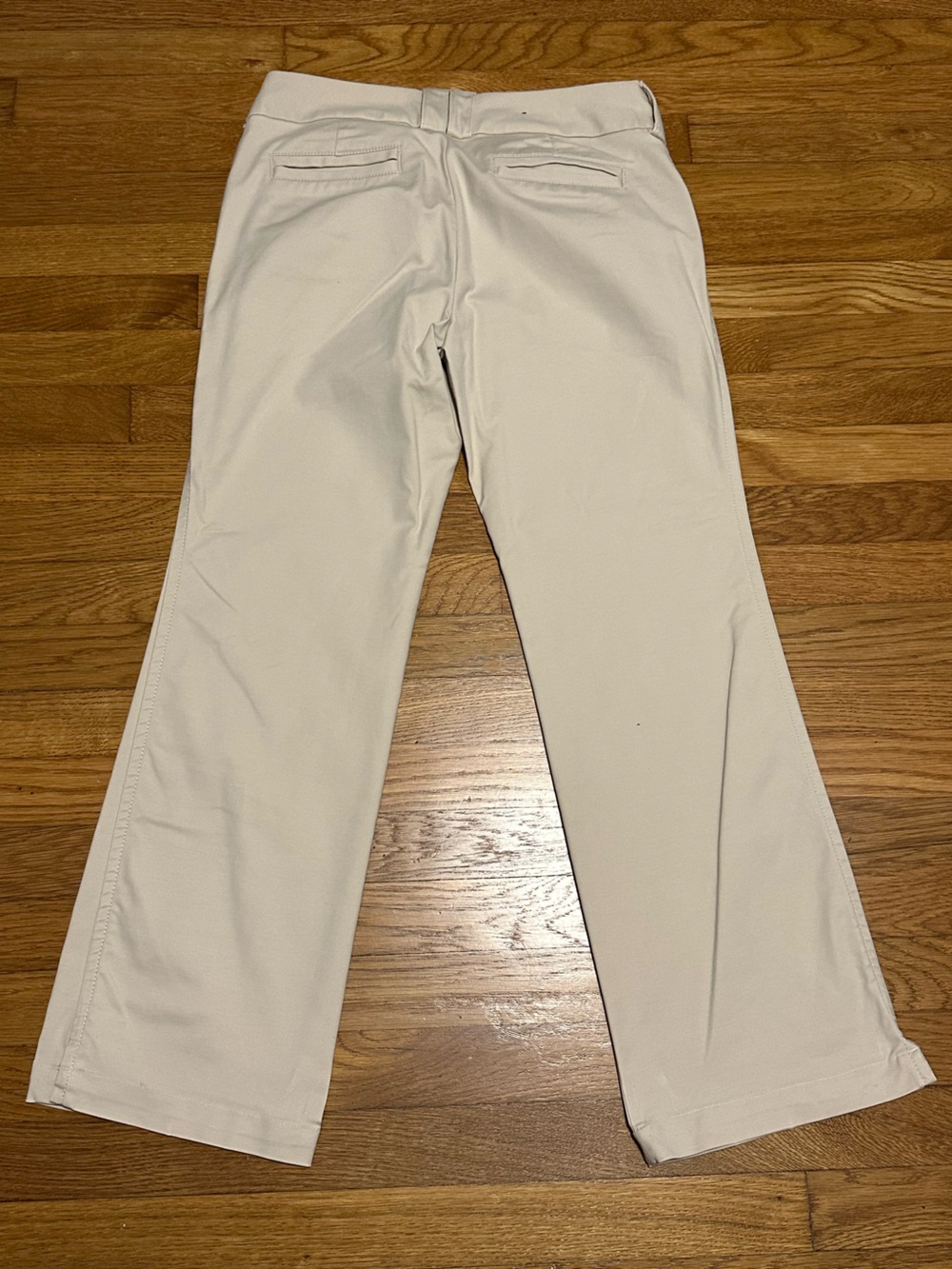Banana Republic Martin Fit Sand Khaki Straight Wide-Leg Pants - Picture 2 of 8